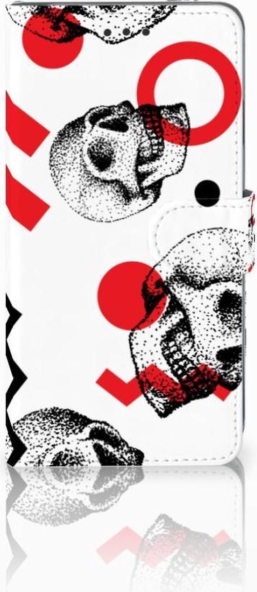 Telefoonhoesje met Naam Apple iPhone Xs Max Skull Red