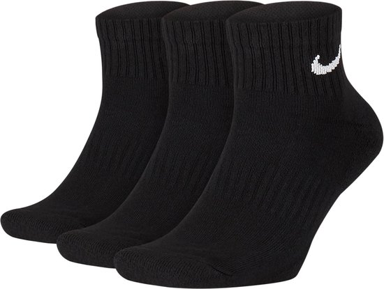 Nike Everyday Cushion Ankle Sokken Sokken - Maat 46-50 - Unisex - zwart/wit  | bol.com