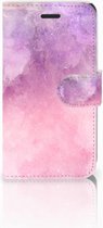 Telefoonhoesje Samsung Galaxy Xcover 3 | Xcover 3 VE Book Case Hoesje Design Pink Purple Paint