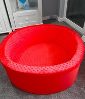 Ballenbad rond - rood - 90x40 cm - zonder ballen