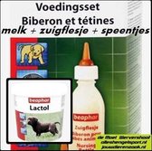 beaphar voedingsset zuigflesje + speentjes + Lactol puppymelk 250 gr.