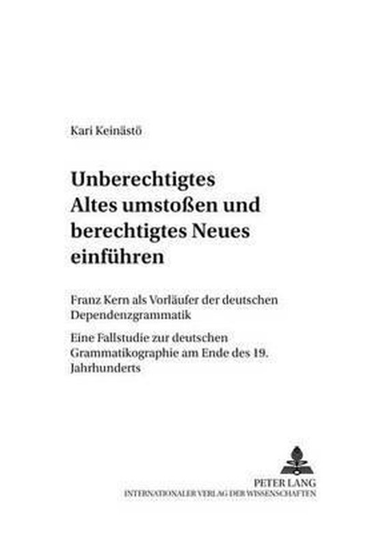 unberechtigtes Altes Umsto en Und Berechtigtes Neues Einfueh ... - cover
