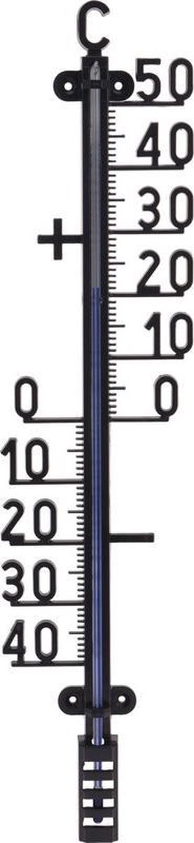 Zwarte thermometer 41 cm - Thermometers voor binnen en buiten
