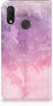 Huawei P Smart Plus Standcase Hoesje Design Pink Purple Paint