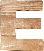 Houten Letter -E- Sloophout blank