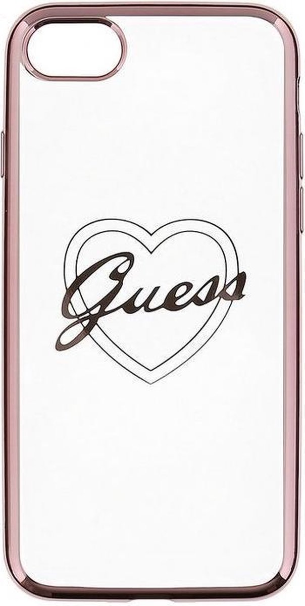 Guess Heart TPU Back Cover - Geschikt voor Apple iPhone 7/8 - Roségoud