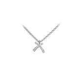 The Jewelry Collection Ketting Zirkonia X 1,4 mm 42 cm - Zilver Gerhodineerd