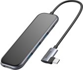 Baseus USB C Hub & HDMI Hub met kaartlezer aluminium - aansluitingen voor 1x HDMI 4k 3x USB A 3.0 PD 1x SD en 1x TF