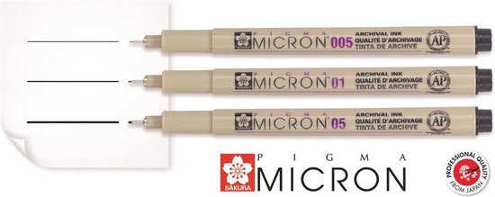 Sakura Pigma Micron 6 zwarte fineliners | bol.com