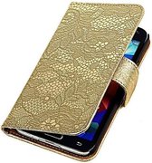 Lace Goud Samsung Galaxy S5 Mini Book/Wallet Case Hoesje