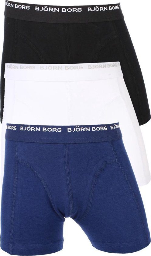 Bjorn Borg Björn Borg - Jongens 3-pack Basis Boxershorts Wit / Blauw /  Zwart - 146 | bol.com