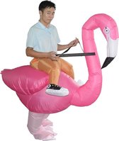 Opblaasbaar flamingo kostuum | Carnaval | Met ingebouwde ventilator | bol