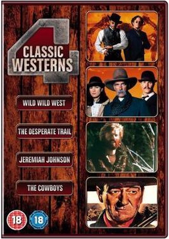 4 Classic Westerns (Wild Wild West / The Desperate Trail / Jeremiah Johnson / The Cowboys