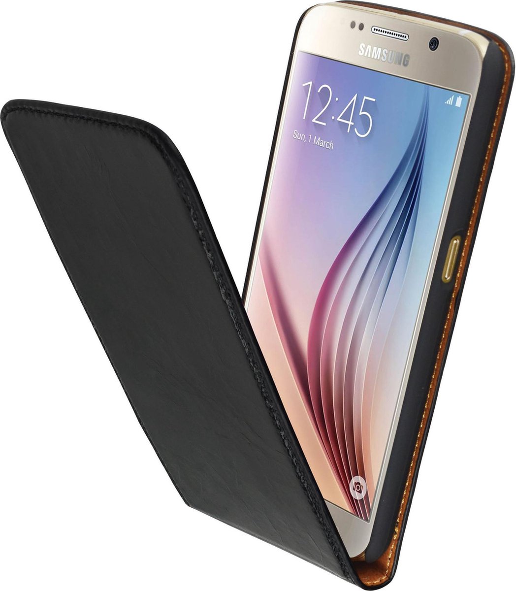 Mobiparts Luxury Flip Case Samsung Galaxy S6 Classic Black