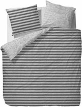 Marc O'Polo Stripe Dekbedovertrek - Jersey Katoen - Eenpersoons - 140x200/220 cm - Grey