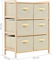 Opbergbox Beige hout 59 x 28 x 75 cm / Opbergkist / opbergbank / opberg box / voorraad box / voorraad kist