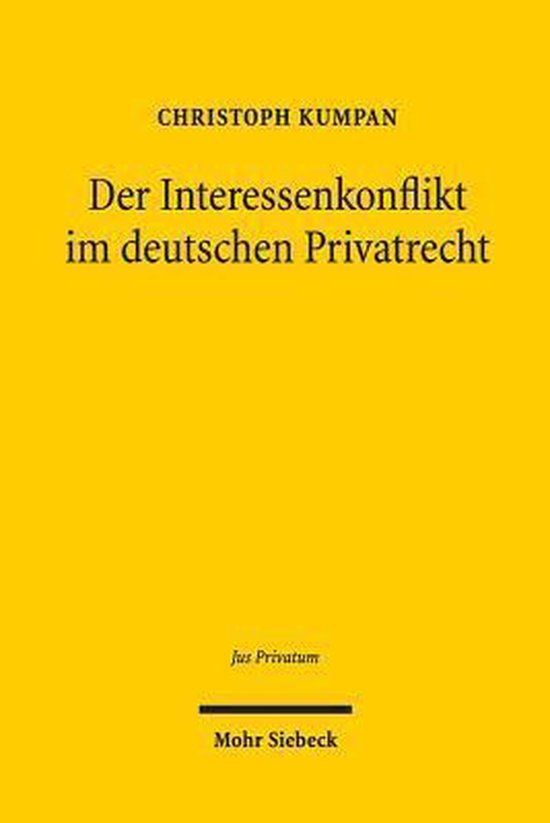 Der Interessenkonflikt im Deutschen Privatrecht - cover