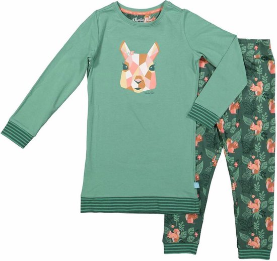 Verplaatsbaar Supplement van mening zijn Charlie Choe pyjama meisjes - groen - Wild woodland - maat 170/176 | bol.com