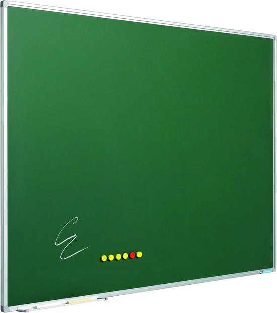 soort Indirect Voorzichtigheid Krijtbord Softline profiel 8mm, emailstaal groen 100x200 cm | bol.com