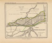 Historische kaart, plattegrond van gemeente Hardinxveld in Zuid Holland uit 1867 door Kuyper van Kaartcadeau.com