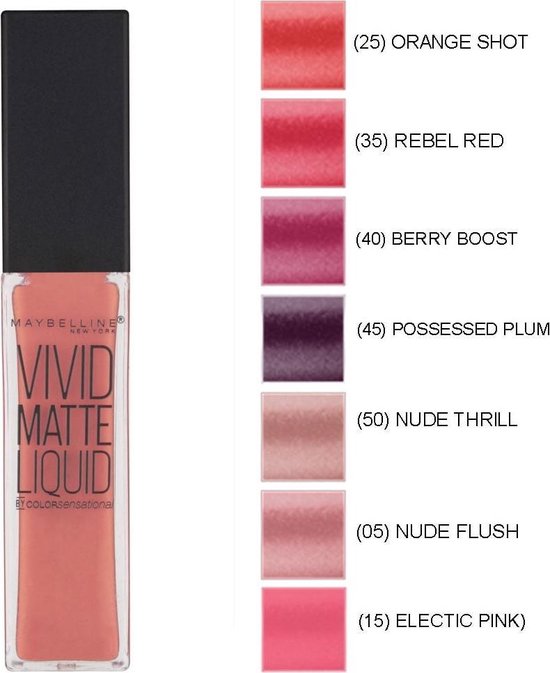 Maybelline Color Sensational Vivid Matte Liquid Lipgloss - 45 Possessed Plum