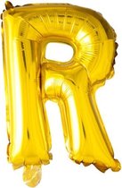 ballon - 100 cm - goud - letter - R