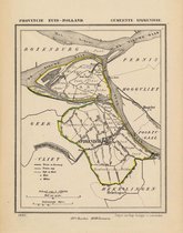 Historische kaart, plattegrond van gemeente Spijkenisse in Zuid Holland uit 1867 door Kuyper van Kaartcadeau.com