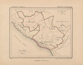 Historische kaart, plattegrond van gemeente Zoutelande in Zeeland uit 1867 door Kuyper van Kaartcadeau.com