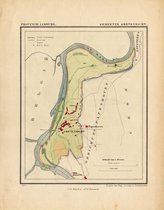 Historische kaart, plattegrond van gemeente Grevenbicht in Limburg uit 1867 door Kuyper van Kaartcadeau.com