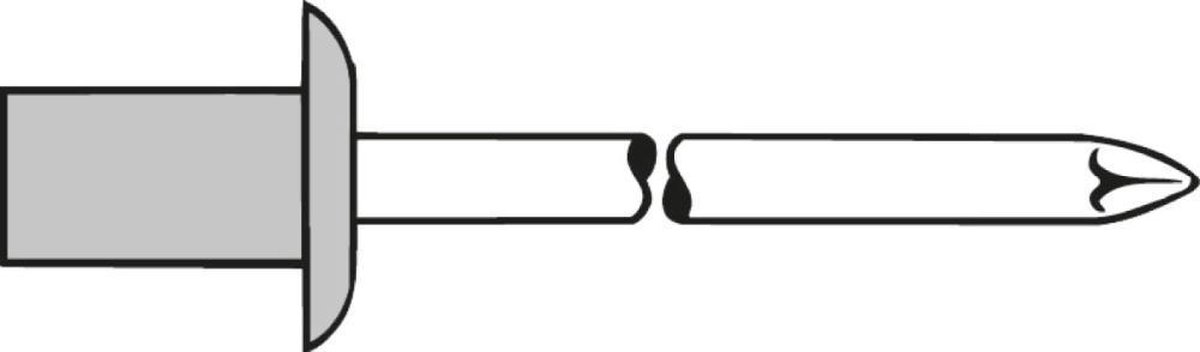 GESIPA dichtblindklinknagel CAP nagelpen dxl 4,8 x 11 mm - 1433428