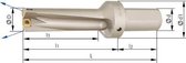 Volboor voor WP met IKmet inwendige koeling 3xD 192x224mm