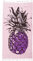 Mycha Ibiza – strandlaken – strandhanddoek – kikoy – ananas – paars – 100% katoen
