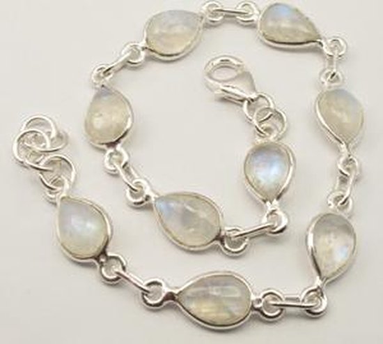Bijoux nature - Bracelet pierre de lune en argent sterling 925 - Bijoux de luxe en pierres précieuses - Fait main