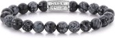 Rebel & Rose Stones Only Black Leopard - 8mm RR-80062-S-19 cm