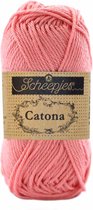 Scheepjes Catona Soft Rose (409) PAK MET 10 BOLLEN a 50 GRAM. INCL. Gratis Digitale vinger haak en brei toerenteller.