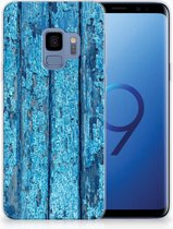 Geschikt voor Samsung Galaxy S9 TPU Siliconen Hoesje Wood Blue