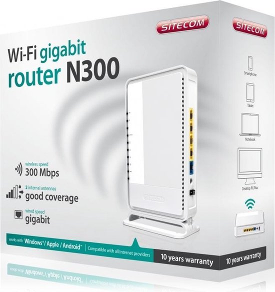 Sitecom WLR-4004 N300 Wi-Fi Gigabit Router | bol.com
