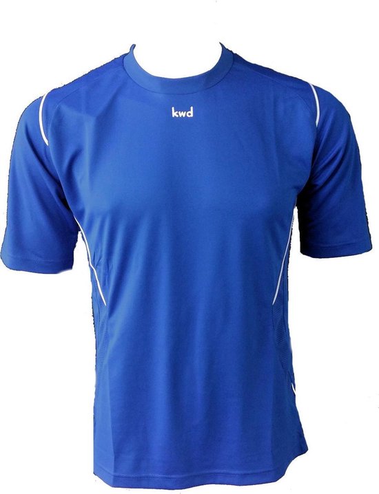 KWD Sportshirt Mundo - Voetbalshirt - Volwassenen - Maat S - Blauw/Wit