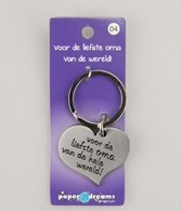 Hart sleutelhanger - Liefste oma van de wereld