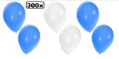 300x Ballonnen blauw/wit/blauw