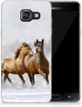 Geschikt voor Samsung Galaxy A3 2016 Uniek TPU Hoesje Paarden