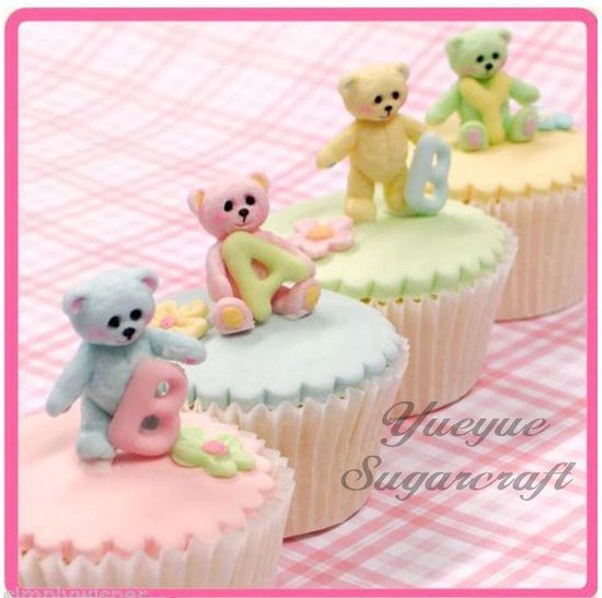 BekkiB 7797-3-delige set uitsteekvormpjes, teddybeer, met binnendeel van hart en ster, Linzer koekjes