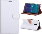 Samsung Galaxy Note Edge - Flip hoes, cover, case - PU leder - PC - wit