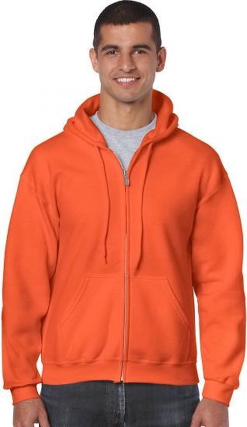 Veste orange avec capuche pour homme 2XL
