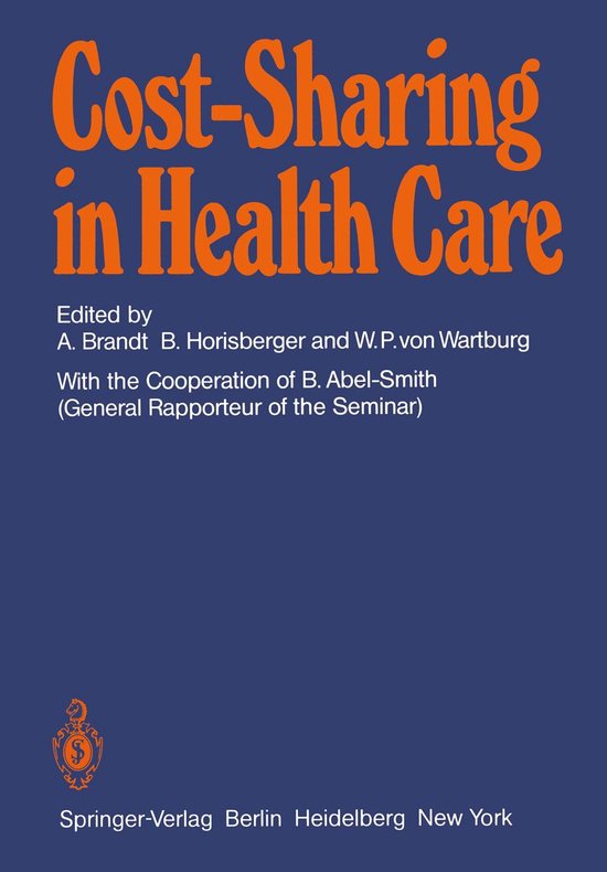 CostSharing in Health Care (ebook), B. AbelSmith 9783642677939 Boeken bol