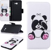 Panda beertje agenda wallet case hoesje Telefoonhoesje geschikt voor Samsung Galaxy J4 Plus