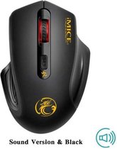 iMICE USB Draadloze Muis - USB 3.0 - 2.4G - Ontvanger Zwart