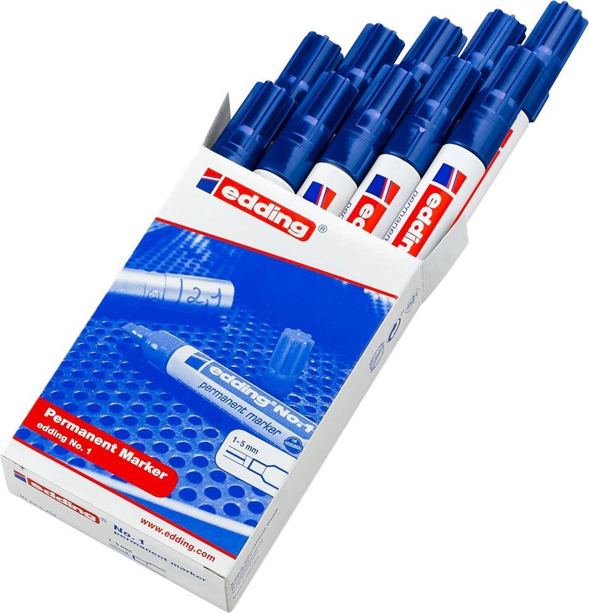 Edding No. 1 Permanent Marker Blauw (1 stuks)