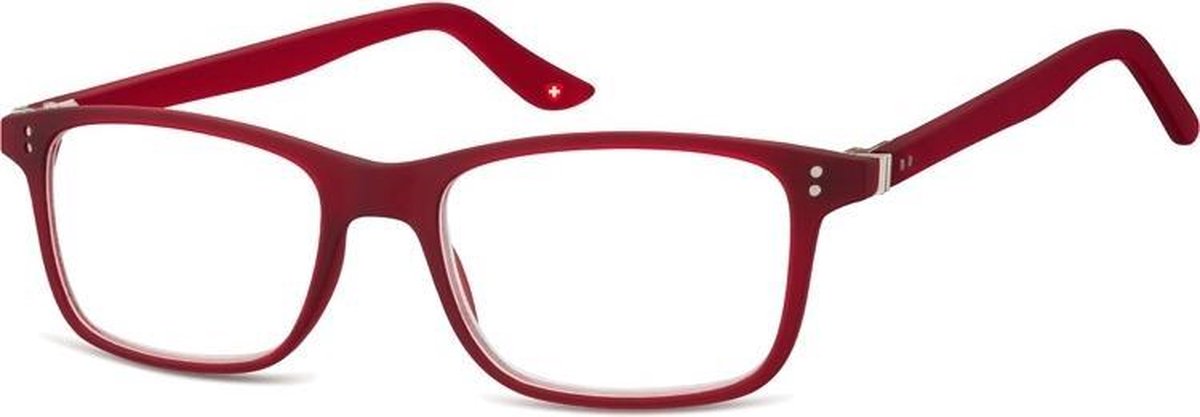 Montana Leesbril Mr72c Unisex Rechthoekig Rood Sterkte +1.50
