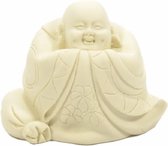 Boeddha Beeld Polystone Wit (8 cm)